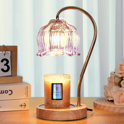 Flower Candle Warmer Lamp with Timer & Dimmer - Fits All Jar Scented Candles - Christmas & Mother's Day Gift for Women，Mom，Her