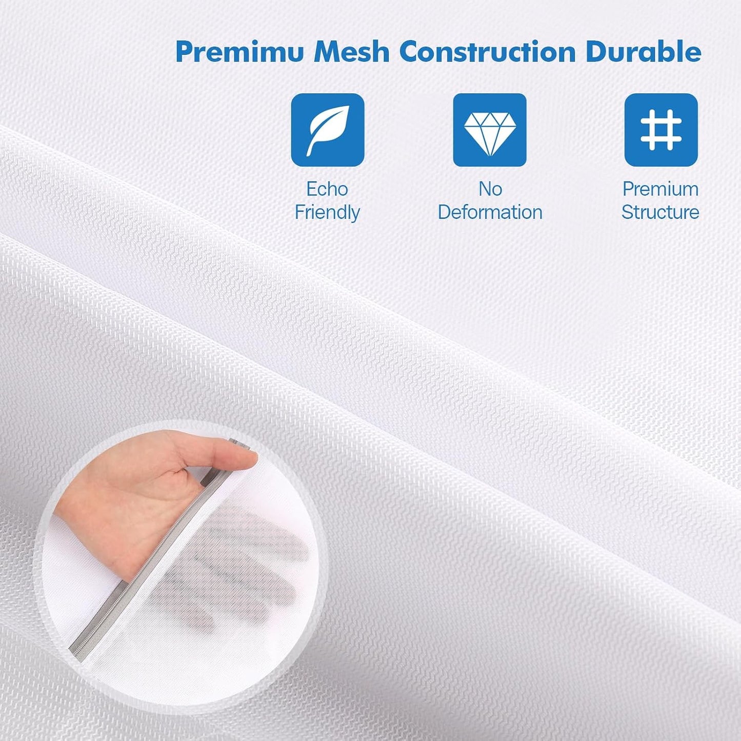 3 Pack XXL Mesh Laundry Bags for Delicates, Extra Large Laundry Wash Bags for Clothes,Bed Linen,Toys with Drawstring Closure Sturdy(3 XXLarge 28 x 26 Inches)