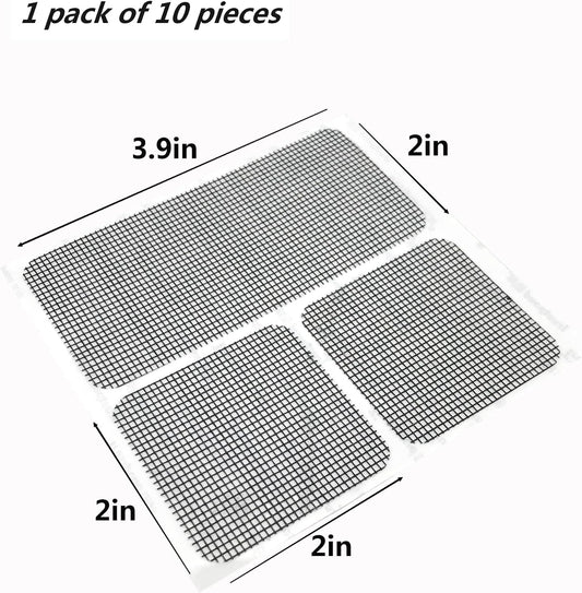 FLYZZZ Window Screen Repair Patches, Screen Door Repair Kit，Window Screen Repair Tapes, Self-Adhesive Screen Kit Suitable for Repairing Holes&Tears (50Pcs)