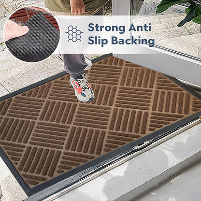 DM23 Heavy Duty Front Door Mats Non Slip Rubber Backing Entrance Mat Shoes Scraper Welcome Mat