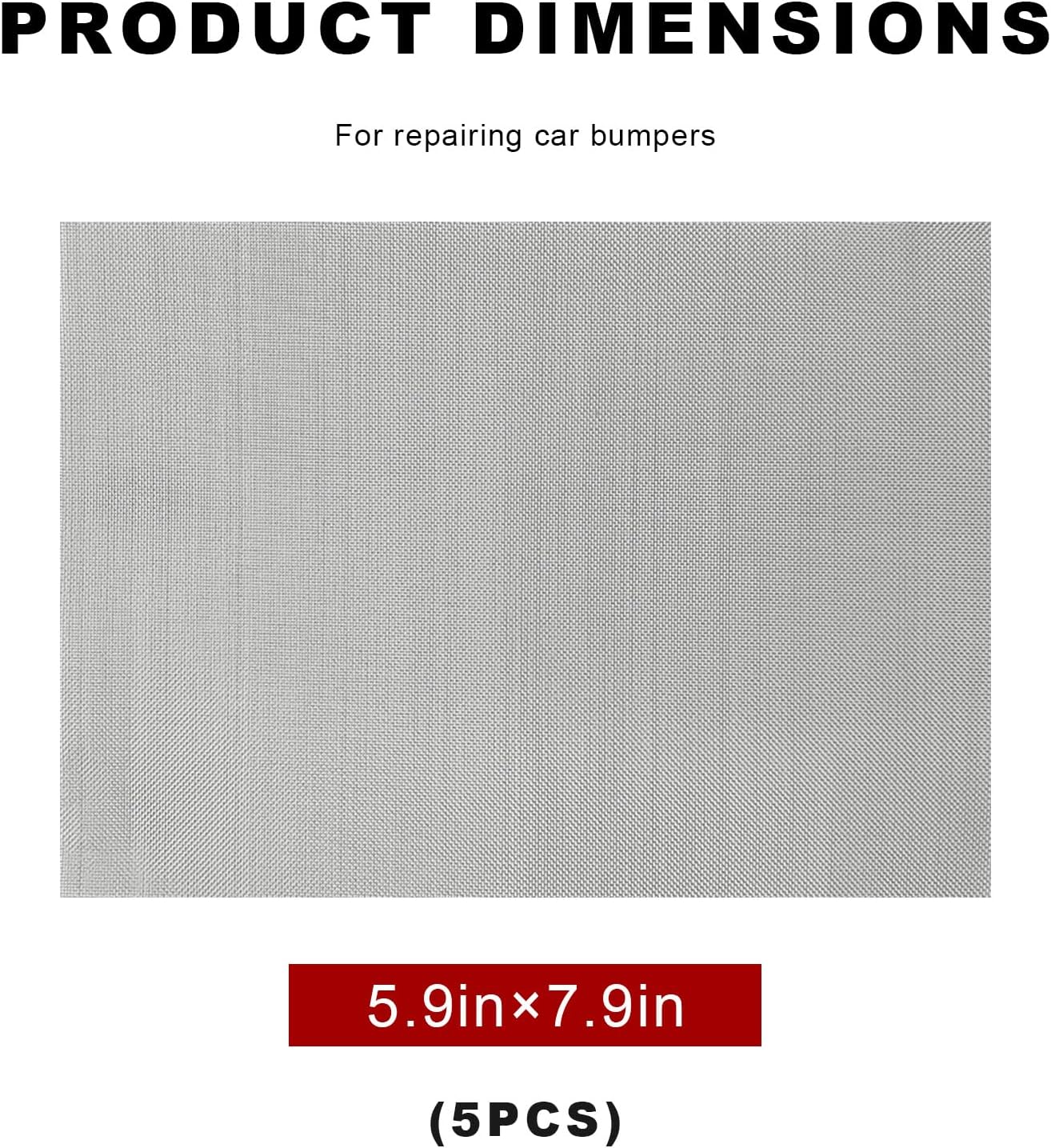 5 PCS Plastic Welding Mesh, Stainless Steel Wire Mesh Screen for Car Bumper Repair, Thermoplastic Repairs Weld Kit for Window Screen Fireplace Net, Universal Car Accessories