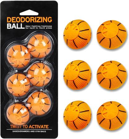 Shoe Deodorizer Balls, Professional Shoe Balls Odor Eliminator, 6pcs Sneaker Balls Deodorizer Strong for Smell Freshener Shoes Boots Wardrobe Bags