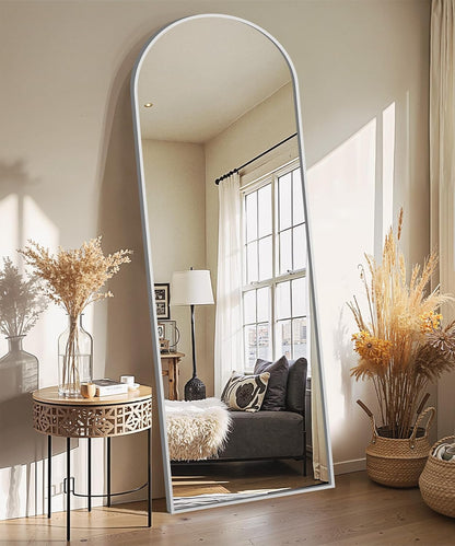 Delma Arched Mirror Full Length,Standing Mirror Full Body,Large Floor with Stand for Wall Entryway Door Bedroom Bathroom Living Room