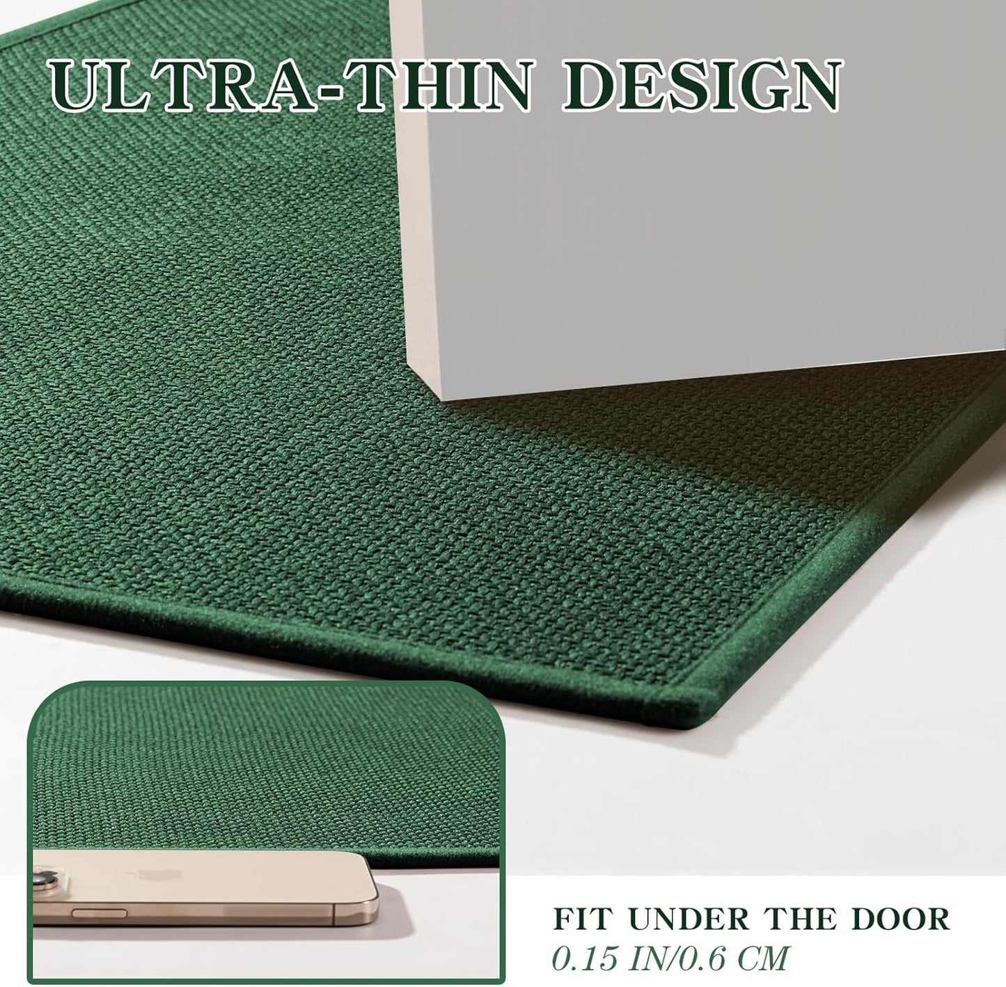 chakme Bathroom Rugs Mat 24x17, Ultra Thin Non Slip Bath Mat Small Quick Dry Absorbent Bath Mat for Bathroom Floor, (Dark Beige, 24"x17")