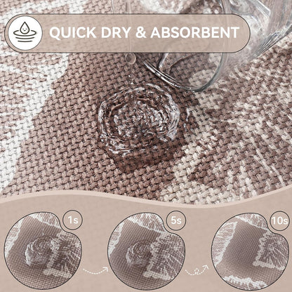 YDKGL Ultra Thin Bathroom Rugs Mat Quick Dry Absorbent Non Slip Bath Mat Bath Mats for Bathtub Mat Bathroom Carpet Fit Under Door Washable Floor Rubber Half Round Bath Rugs Grey 16x24