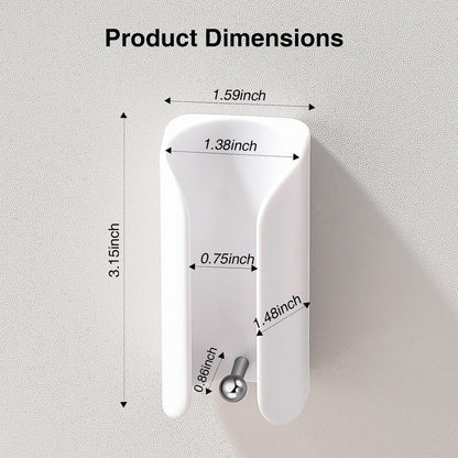 Electric Toothbrush Holder for Bathroom, Wall-Mounted Toothbrush Stand with Self-Adhesive, Compact Bathroom Caddy for Electric Toothbrushes (Clear-2pcs)