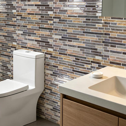 Art3d 10-Sheet Heavy-Duty Peel and Stick Backsplash, Waterproof Wall Tiles Stick on Kitchen Backsplash Living Space, Beige & White