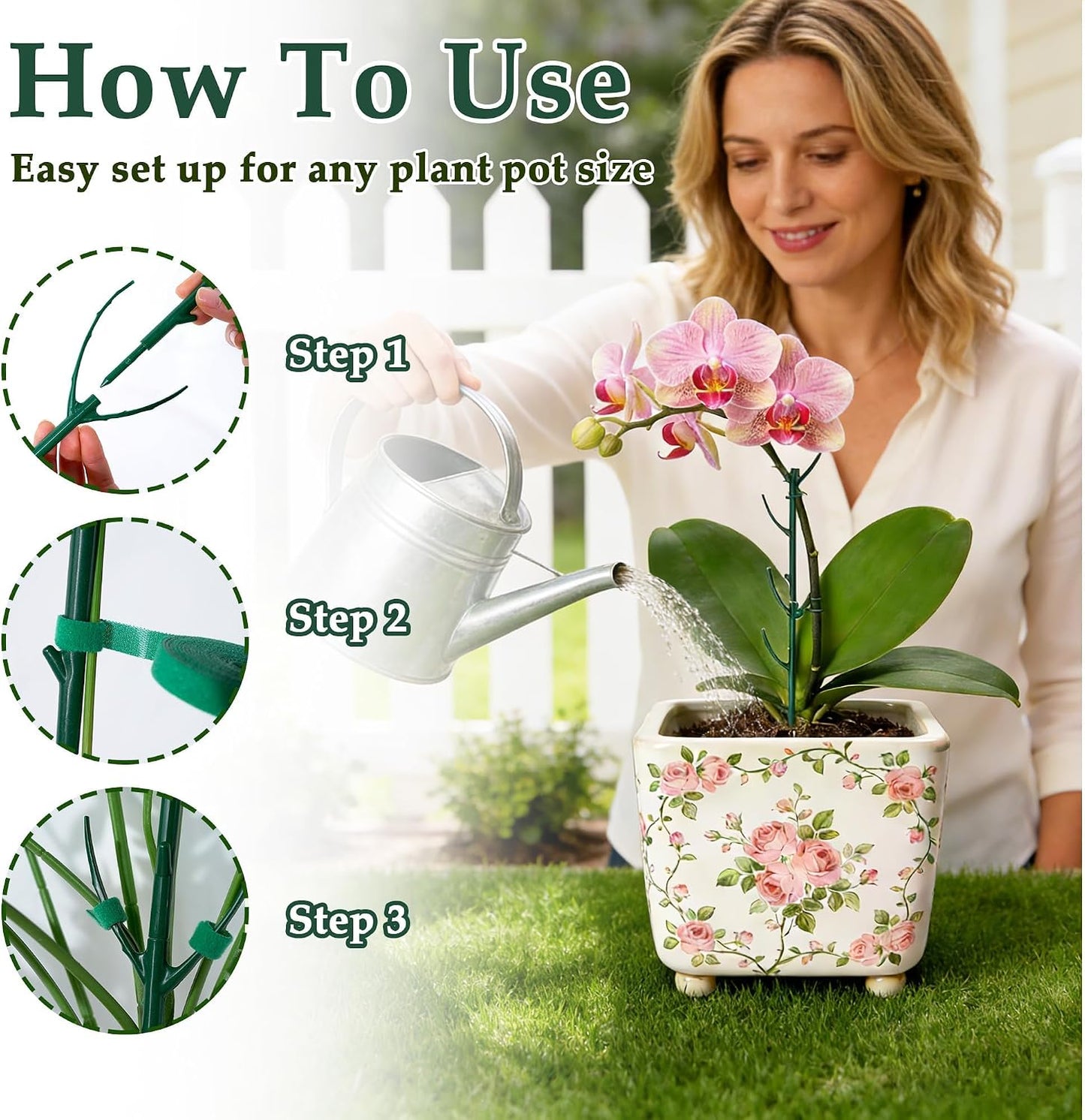 15Pack Adjustable Plant Support Pole,Garden Stakes for Climing Plants Stem Support, Stackable Plant Accessories for Indoor Outdoor Potted Plants, Pothos, Vine, Flower Use (Plastic, 37PCS)