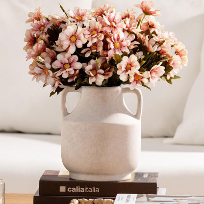 Ceramic Vase Set of 3, Modern Decorative Vases for Home Decor, Small Flower Pottery Vase Sets, Boho Farmhouse Rustic Vases for Living Room, Kitchen, Bedroom, Bathroom, Shelf, Table