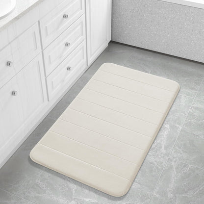 Yimobra Memory Foam Bath Mat, Super Soft Absorbent Bathroom Rug Non Slip, Quick Dry, Machine Washable Floor Carpet for Tub Shower, Home Decor Accessories, 24x17, Grey