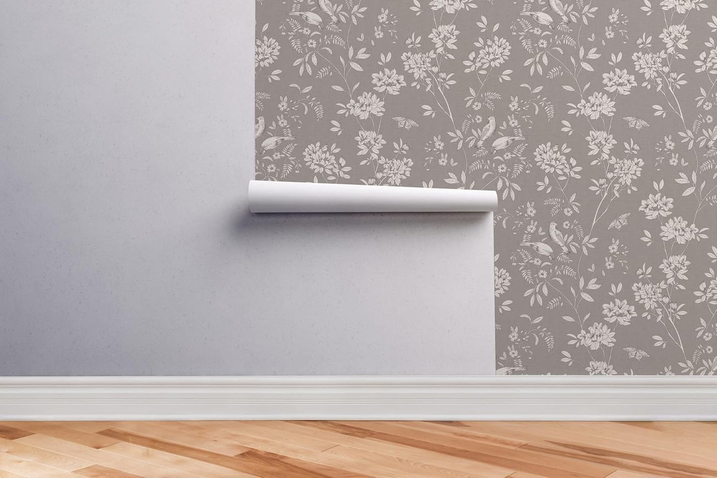 Peel and Stick Wallpaper Roll 17.5 x 216 Whispering Tales Design in Vinyl Sticker Paper for Accent Panels, Bedroom, Kitchen, Office or Shelf Liner