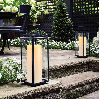 Homemory 6" 8" 10" x 4" Waterproof Outdoor Flameless Candles, Battery Operated Flickering LED Pillar Candles with Remote and Timers for Indoor, Plastic, Ivory White