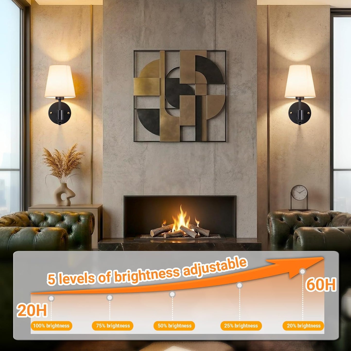 Nekhung Battery Operated Wall Sconces Set of Two, Wireless Battery Wall Light with 10000mAh RGB Dimmable Magnetic Bulb and Remote, Rechargeable Sconce Wall Decor for Bedroom Living Room Hallway