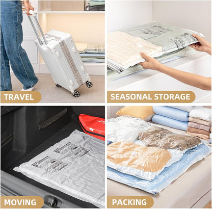 TAILI 8 Pack Vacuum Storage Bags, Jumbo Size (31×40 inch), Vacuum Seal Bags for Clothing, Bulky Bedding, Comforter, Blankets, Pillows, Space Saver Packing
