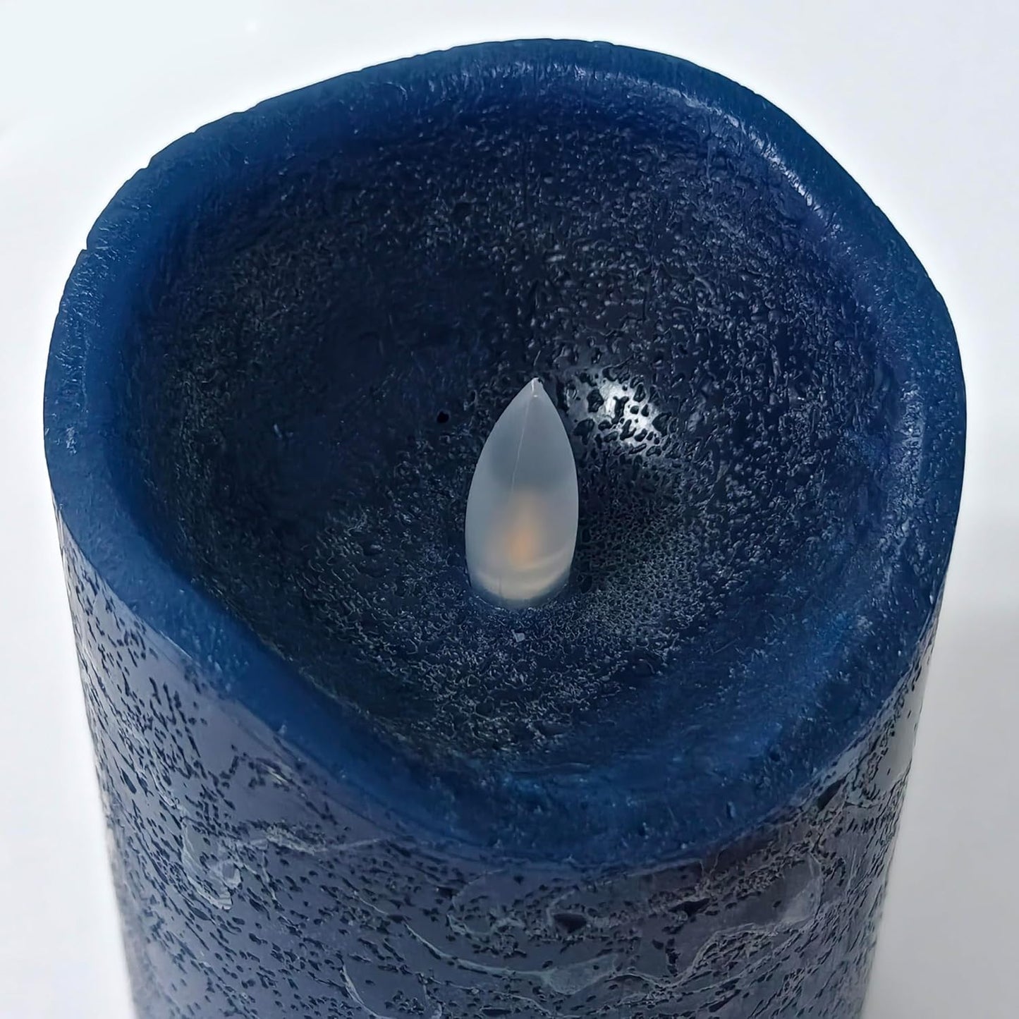Battery Operated Flameless Candles with Remote Timer Real Wax Realistic Bright Flicker Flickering Electric Electronic LED Pillar Lights Home Wedding Party Decorations Set of 3 Rustic Texture Gray Grey