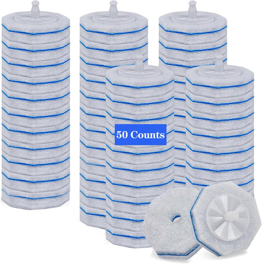 50 Pcs Toilet Wand Refills for Clorox, Disposable Scrub Pads Compatible with Clorox Toilet Wand - For Bathroom, Sink, Bathtub and Multi-Surface Cleaning