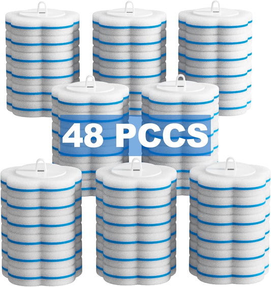 Disposable Toilet Brush and Plunger Set, Dual Handdle Toilet Plunger, All-in-1 Bathroom Cleaning Kit with 18PCS Refills, Toilet Cleaning Stick and Ventilated Holder (White)