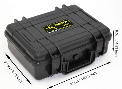 8" Small Hard Case with Pluck Foam Insert, 8.6 x 4.9 x 1.9 Inch - Protective Waterproof Plastic Tiny Box for Storage Medical item, Micro Tools - Lockable, Portable for Travel