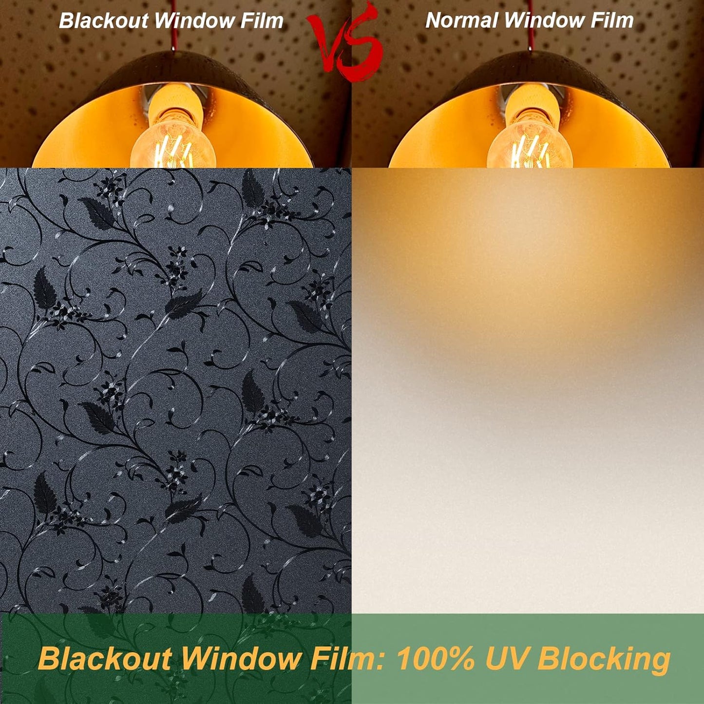Niviy Window Privacy Film Static Cling Non-Adhesive Window Film Frosted Glass Bathroom Door Decoration Privacy Covering (17.7"x 78.7")