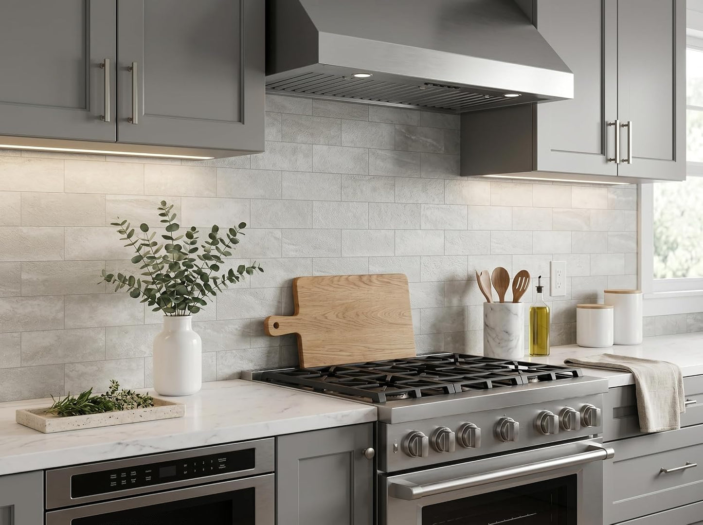 2026 New Upgrade Peel and Stick Backsplash Tile, Peel and Stick 11.34" X 11.57" Wall Tile for Kitchen, Bathroom, Fireplace, Laundry (Beige Ecru, 10 Packs)