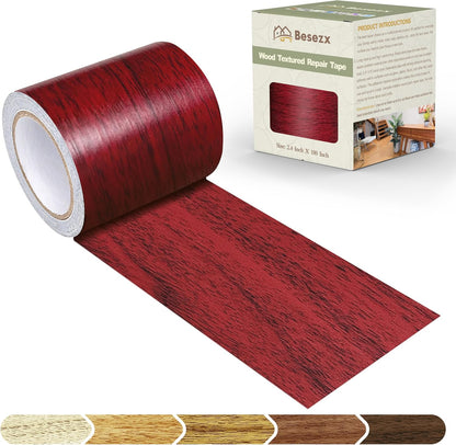 Besezx Wood Grain Repair Tape, 2.4" X15', Self Adhesive Wood Grain Repair Patch for Tables, Chairs, Baseboards, Doors, Windows, Floors, All Kinds of Furniture Renovation, Handicraft DIY. (Natural oak)
