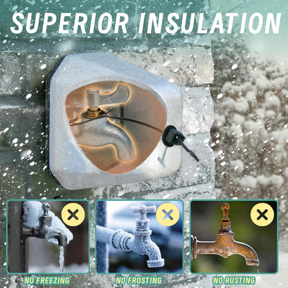 Outdoor Faucet Cover 3 Pack - Thickened Foam Insulated for Winter Freeze Protection, Reusable Hose Bib and Water Spigot Covers for Outside