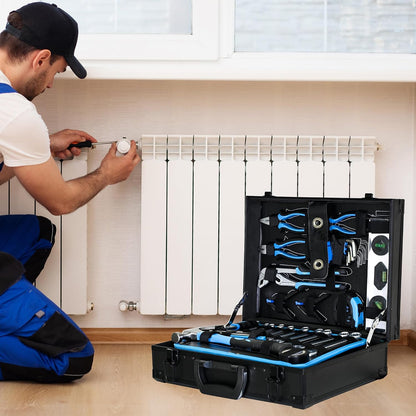 899PCS Tool Set, Household Tool Kit with Rolling Tool Box, Complete Tool Box Set Hand Tool Set with Tool Box, Mechanic Tool Set Rolling Tool Set for Home/Auto Repair Tool Set (Black)