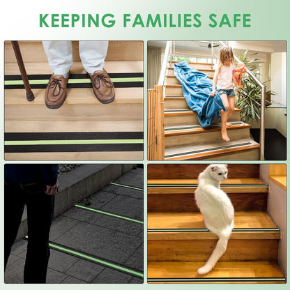 Qingluan Anti Slip Tape, Grip Tape for Stairs Indoor Waterproof, Rubber Grip Tape for Tubs, Stairs, Boats (Grey, 2 Inch x 33 Feet)