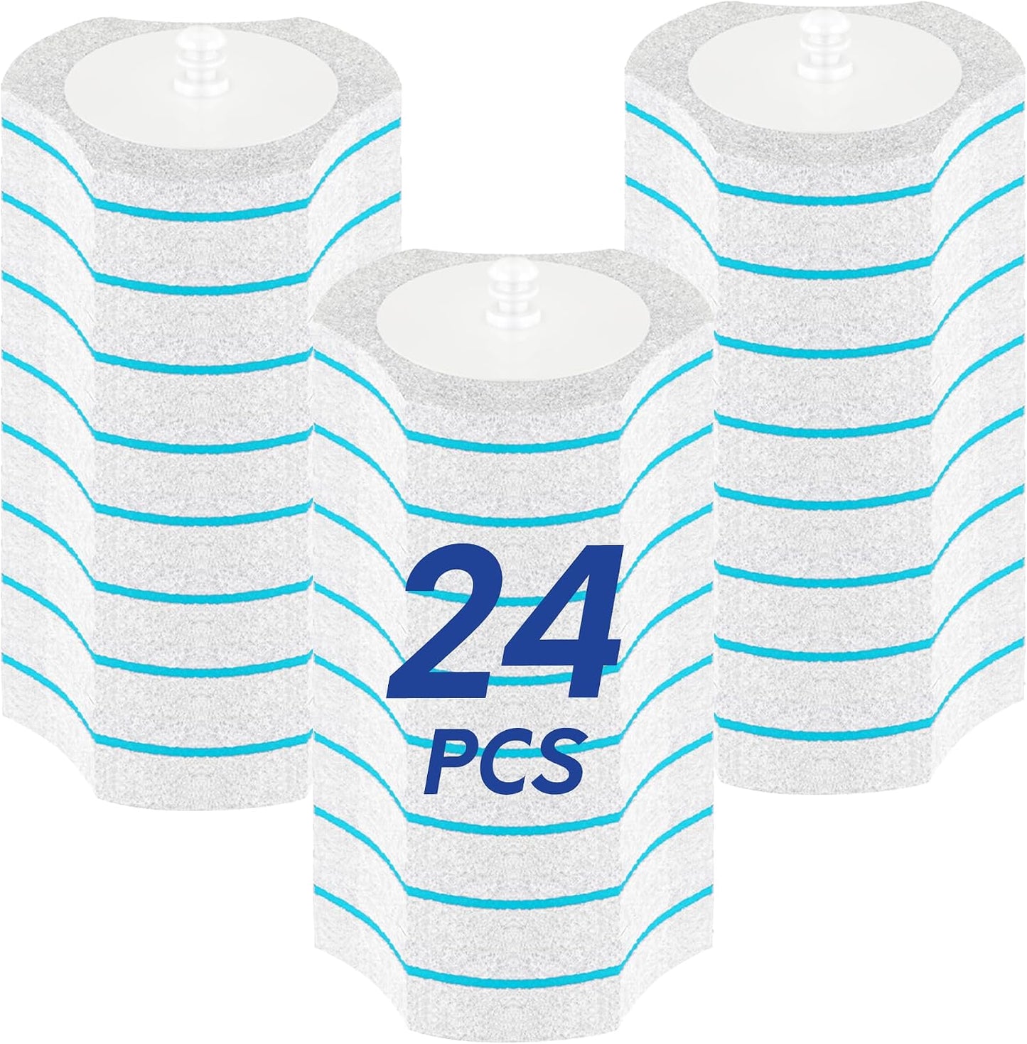 BOOMJOY Only Compatible BOOMJOY Disposable Toilet Brush, 24PCS Toilet Brush Refills, Replacement Heads for Toilet Brush