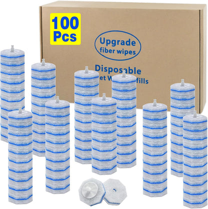 Disposable Toilet Brush and Holder Set, with 30 PCS Toilet Bowl Wand refills for Clorox.