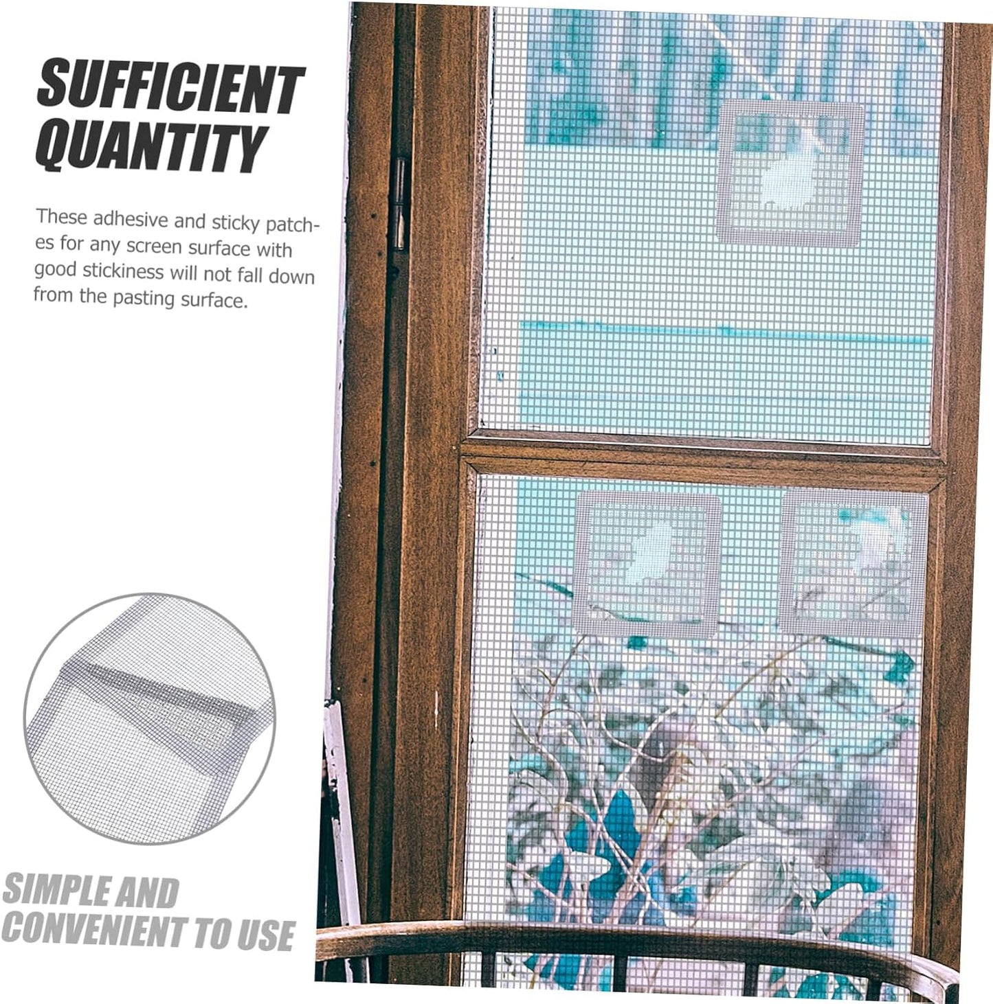 Window Screen Repair Patch Kit Adhesive Patch Pads for Holes Door Screen Mesh Tape