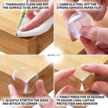 Corner Protector for Baby, Protectors Guards,Furniture Corner Guard ,Edge Safety Bumpers,Baby Proof Bumper,Cushion to Cover Sharp Furniture,Table Edges Clear and Transparent L Shape 20PCS