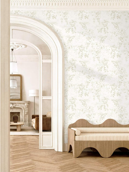 Dimoon 17.3''x78.7'' Vintage Peel and Stick Wallpaper Boho Beige Neutral Contact Paper White Floral Bird Wallpaper Removable Botanical Renter Friendly Modern Wall Paper Bedroom Bathroom Vinyl Roll