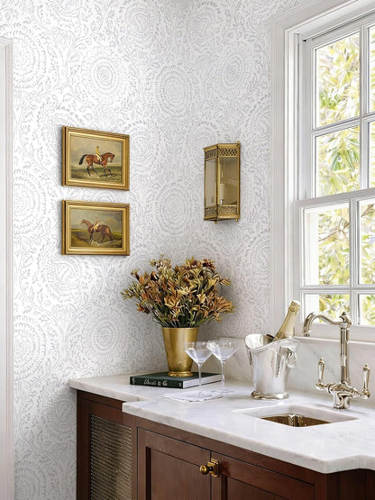Ismoon Peel and Stick Wallpaper Boho Beige Contact Paper Neutral Floral Wall Paper Textured Self Adhesive Removable Wallpaper for Bedroom Kitchen Renter Friendly Vinyl 17.3" x 78.7"