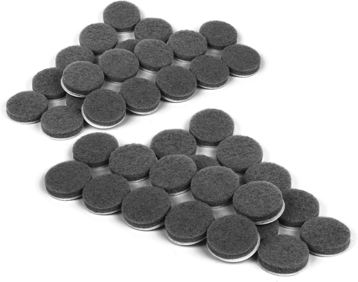 Slipstick Premium Wool Felt Furniture Pads/Floor Protectors (1 Inch Round Value Pack) Includes 40 Heavy-Duty Felt Chair Leg Pads with Self-Stick Adhesive, Gray, CB115