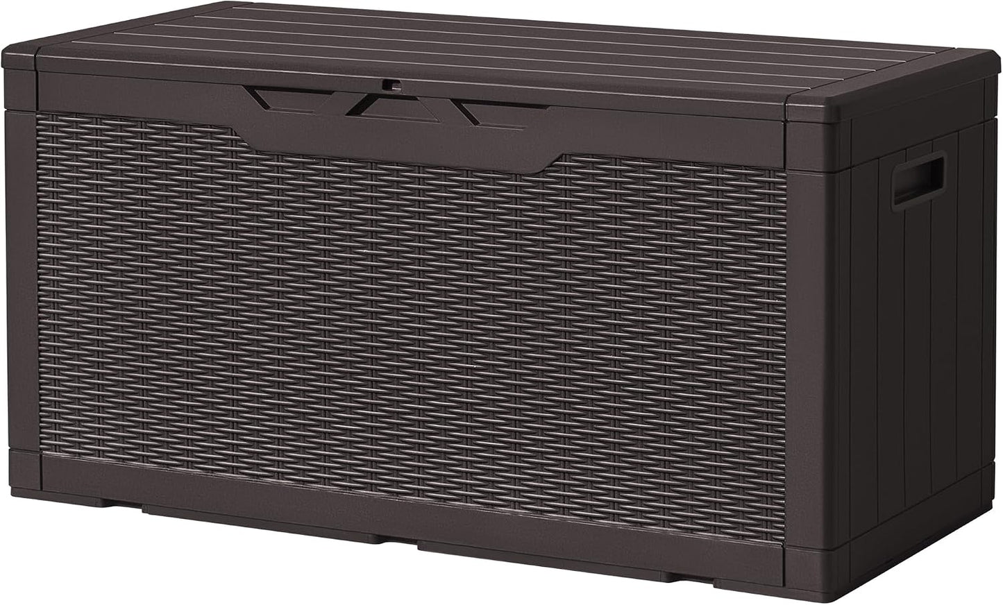 Devoko 30 Gallon Resin Deck Box Waterproof Outdoor Storage Box for Patio Furniture Pool Accessories Indoor Storage for Cushion Garden Tools (30 Gallon, Black)