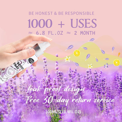 Clean-n-Fresh Toilet Spray, 6.8 Fl.oz Poo Spray | Up to 400+ Uses, 100% Natural Plant Essential Oil Citrus Scent, Bathroom Deodorizer