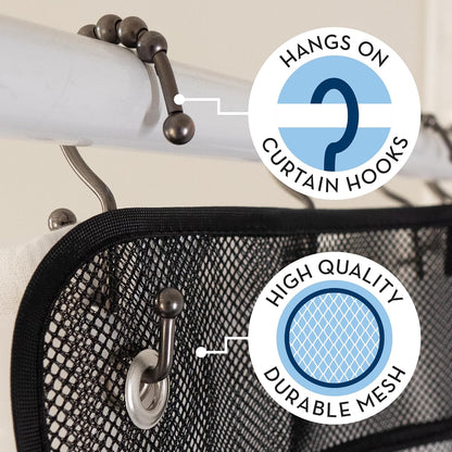 S&T INC. Shower Organizer, Shower Caddy & Bathroom Organizer, 2 Pack, White