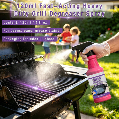 Fast-Acting Heavy-Duty Grill Degreaser Spray,Heavy Duty BBQ Grill Degreaser,All Purpose Heavy Duty Cleaner for Burnt Food & Grease(2PCS)