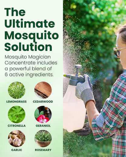 Mosquito Magician Ready-to-Use Mosquito Yard Spray 2 Gal (original scent) – Kills Mosquitoes, Fleas & Fire Ants, Repels & Prevents Ticks – Essential Oil Formula for Sprayers, Foggers & Misting Systems