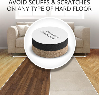 X-Protector Felt Furniture Sliders for Hardwood Floors 24 PCS 1” - Self-Adhesive Furniture Slider - Heavy-Duty Furniture Movers for Hard Surfaces - Felt Sliders - Move Your Furniture Easily!