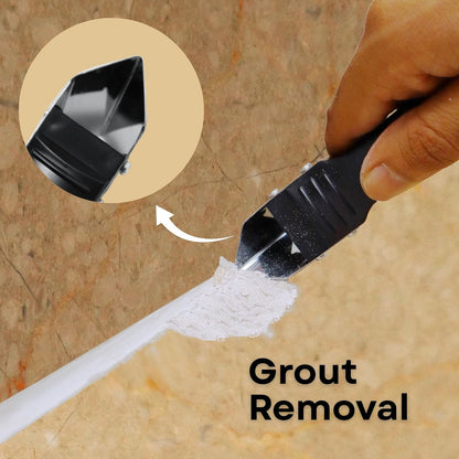 Caulking Tool 5 in 1 Silicone Caulking Tool Kit Sealant Finishing Tool Grout Remover Scraper Caulk Removal Tool with Replaceable Silicone Pads for Bathroom Kitchen Window Sink Tile Joint