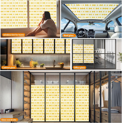 SOMWISE Frosted Glass Window Film, Heat Insulation, UV Block, Anti-Glare, One Way Privacy Tint, Static Cling for Home Bathroom Door, Renter Friendly, Day & Night Privacy