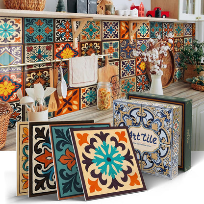 Peel and Stick Backsplash Tile Sticker for Kitchen and Bathroom Walls - 24 Removable 5.9"x5.9" Tiles, Waterproof