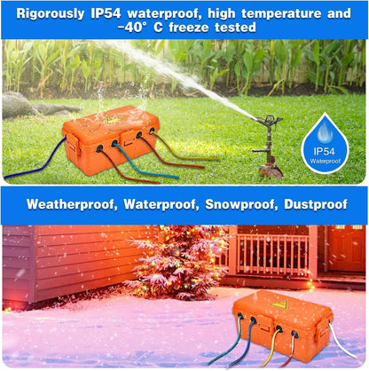 Hrensaw Large Outdoor Electrical Box(12.5x8.5x5inch),IP54 Waterproof Outdoor Outlet Covers,Weatherproof Extension Cord Covers Protect Outlet,Plug,Timer,Power Strip,Holiday Light,Green