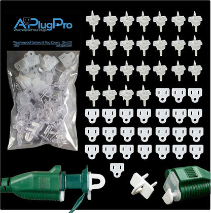 (Set of 10, White0 The Original Weatherproof Gaskets & Plug Covers - Made in USA, Outdoor Waterproof GFCI Protectors, Christmas Light Installation, Extension Cords, Stop GFCIs from Tripping