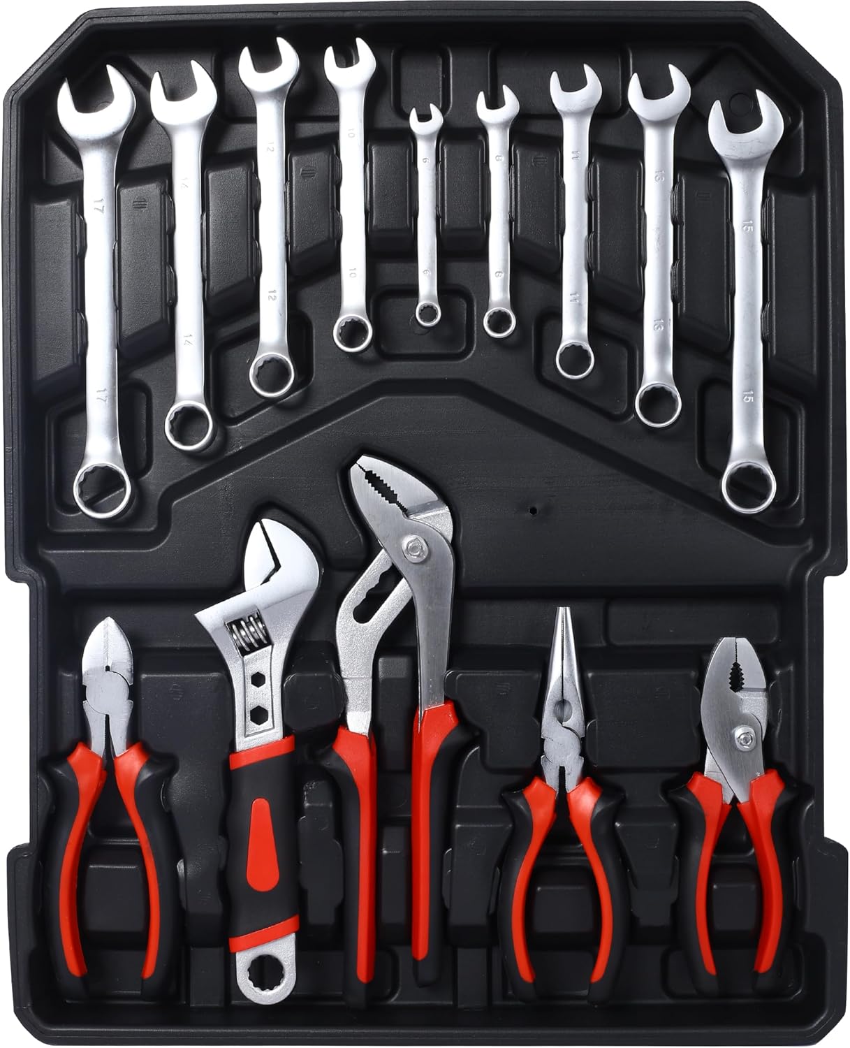 LuckyNote 969pcs Home Repair Tool Set Kit for Men, Toolbox Storage Case with 4 Drawers, General Household Tool Kit with Rolling Tool Box, Tool Set Kit for Maintenance, Garden, Homeowner, Handyman