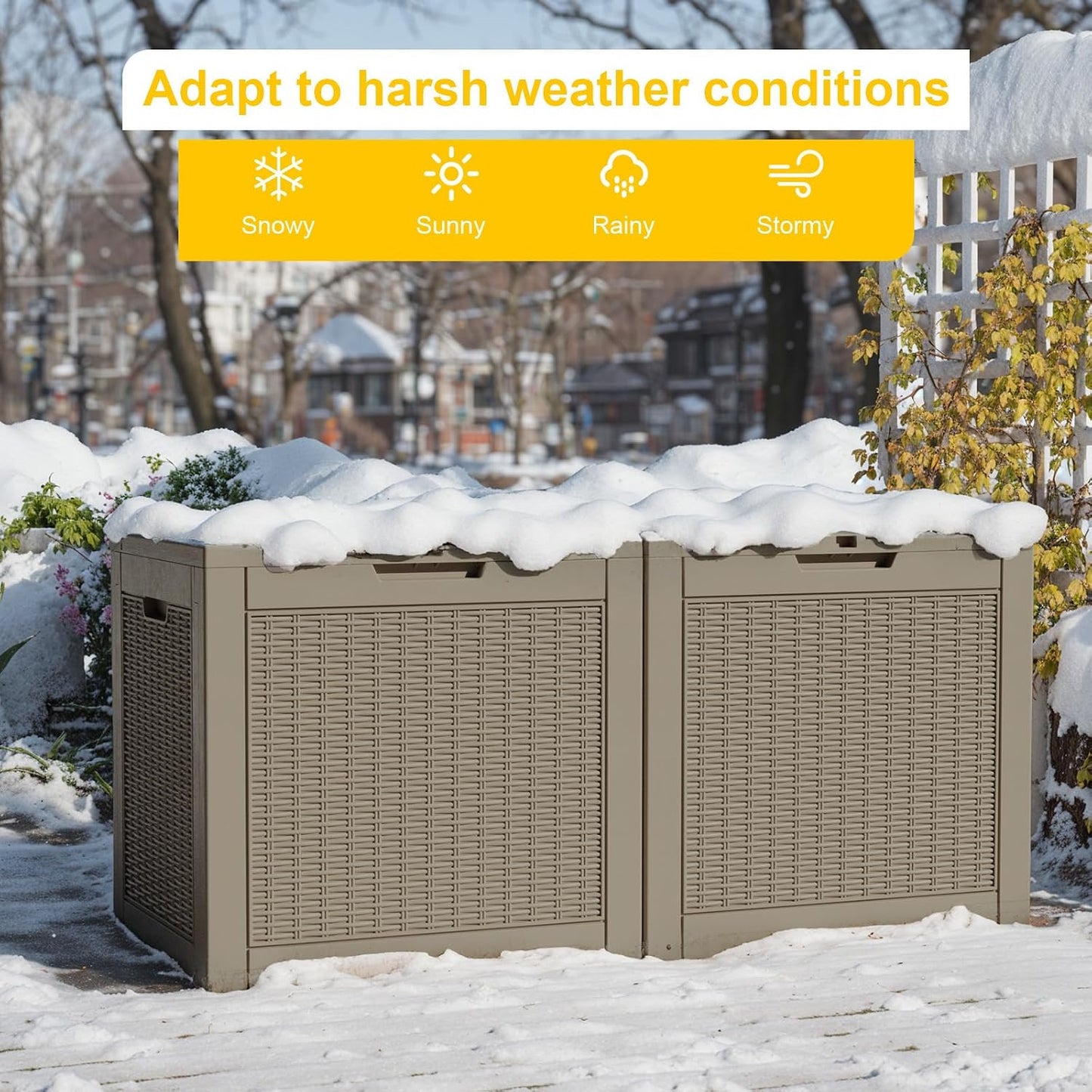 DRATO 180 Gallon Outdoor Storage Box, Large Waterproof Deck Box, Lockable Resin Storage Container with Reinforced Support for Patio Cushions, Garden Tools, UV-Resistant Outdoor Chest（Black，180 Gallon）