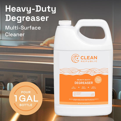 Heavy-Duty Degreaser for Kitchen & Grills, Non-Toxic, 32oz Bottle, 2-Pack | Removes Grease & Oils, Nature-Derived, Non-Toxic, Kitchen Cleaner, No Harsh Fumes or Residue, Family & Pet Safe, USA-Made