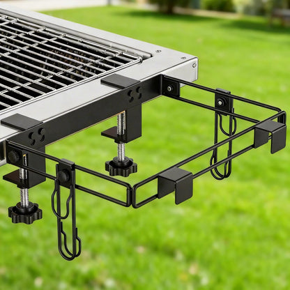 Grill & Griddle Hanging Trash Bag Holder, 13 Gallon Metal Camping Garbage Bag Holder Frame, Trash Bin Compatible with Most Outdoor Grills & Griddles